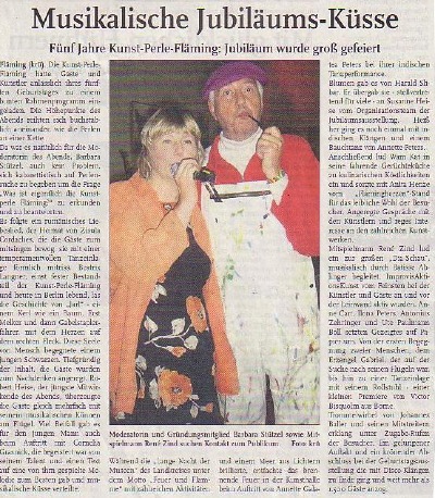 René Zind als "Maler" (hier mit Barbara Stützel / aus: BRAndenburger WOchenblatt 02.11.2008)