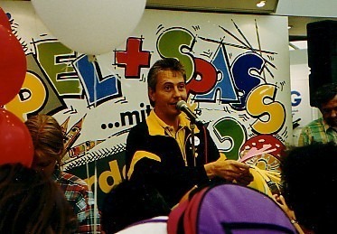 René Zind als "Animateur" / "ERDGAS-Spiele" auf Messen 1987 bis 1997